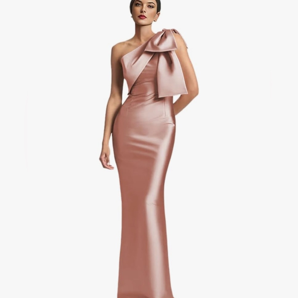 Elegant Pink Satin Dress